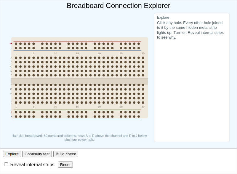 Breadboard Connection Explorer