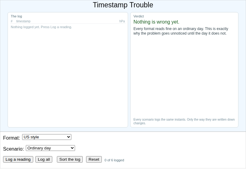 Timestamp Trouble Simulator