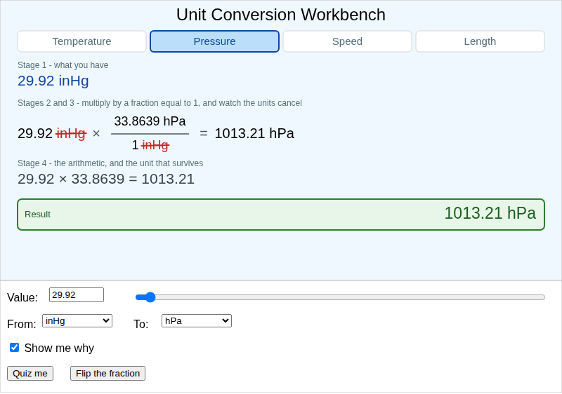 Unit Conversion Workbench